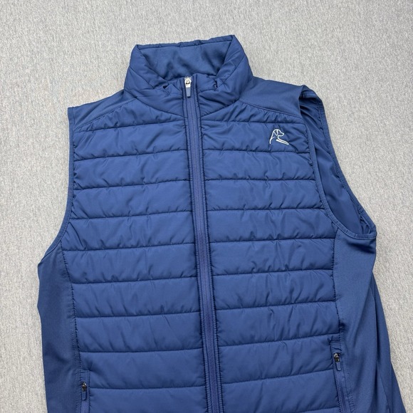 Rhoback Other - Rhoback Fulton Performance Vest Mens Sz M Navy Blue Quilted Puffer US Flag Golf